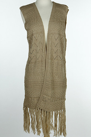 Knitted Inspired Patterned Drop Vest 6HCH